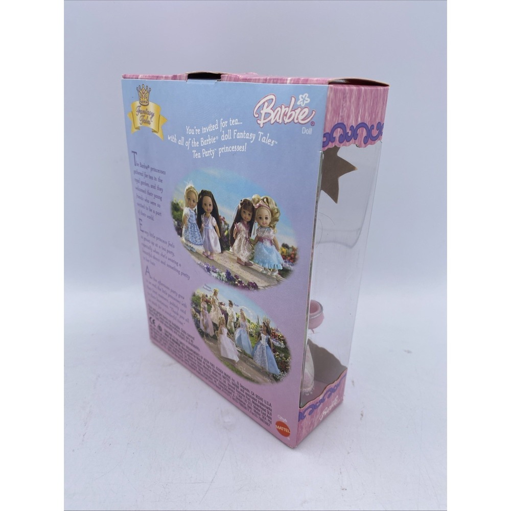 2004 Barbie Kelly FANTASY TALES TEA PARTY Pink/Blue Gown G8381 NRFB - Picture 7 of 14